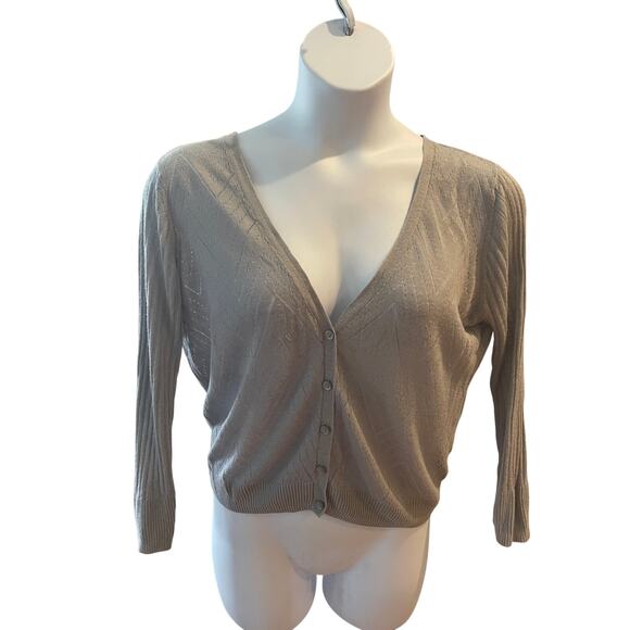 WORTHINGTON, SIZE XL, GRAY CARDIGAN - Picture 1 of 4